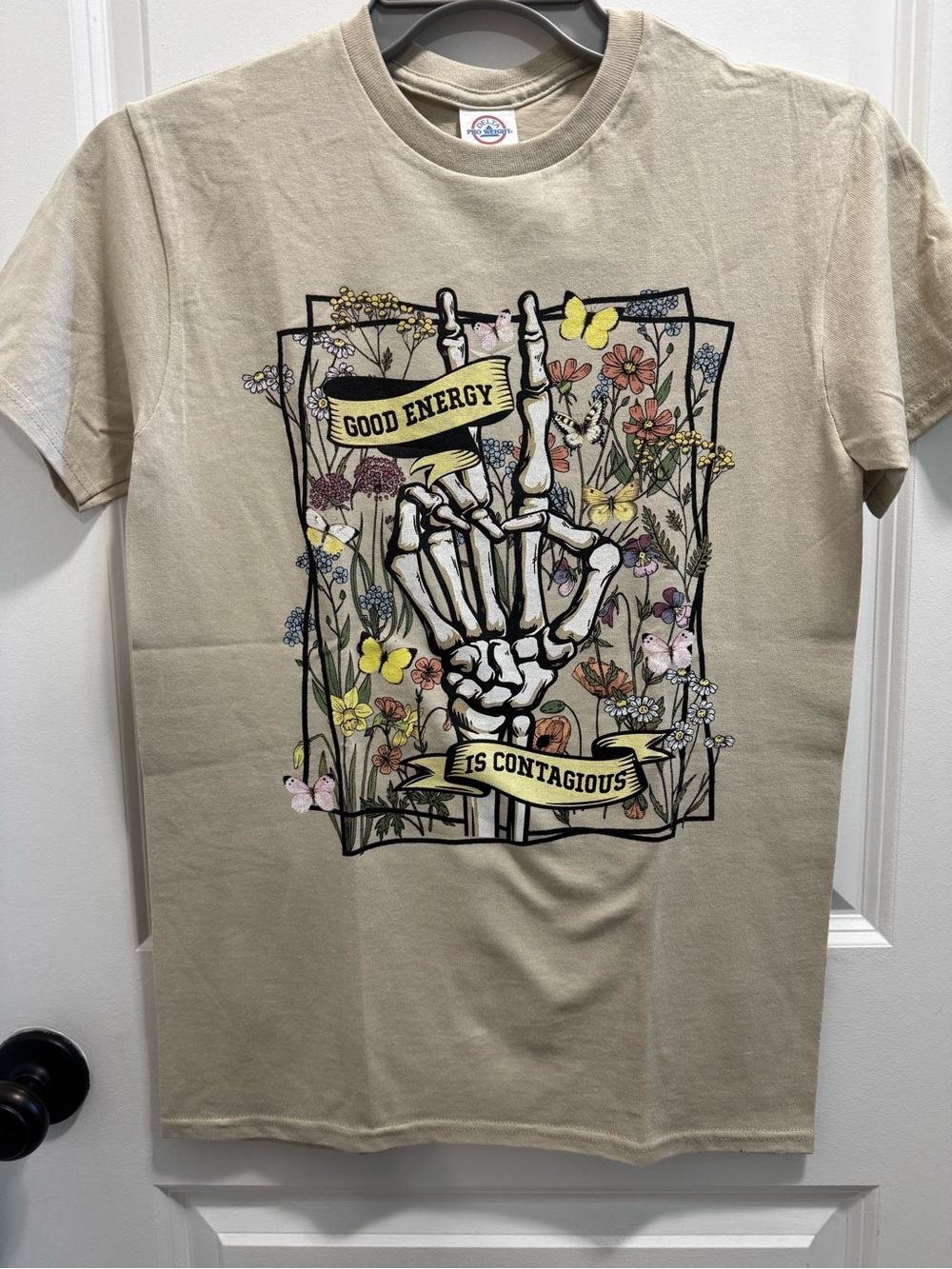 Good Energy Graphic Tee - Beige  Shirt